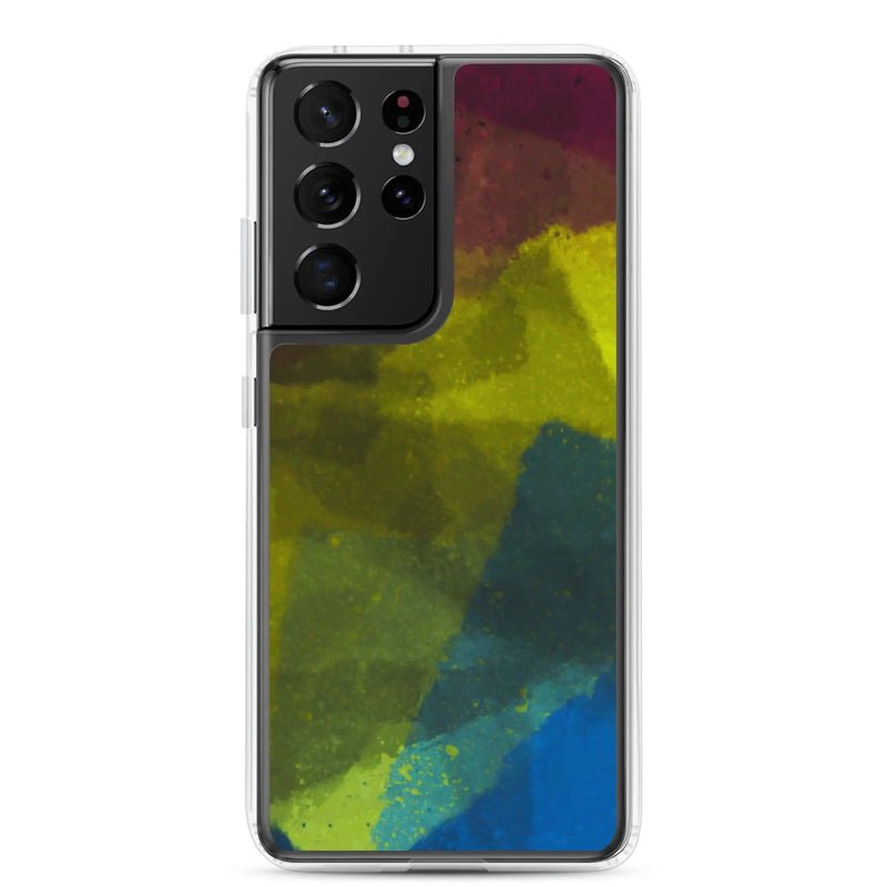 Load image into Gallery viewer, CMYK Cyan Magenta Yellow Black Industrial Watercolor Paint Brush Style Flexible Clear Samsung Case Bump Resistant Corners CREATIVETECH