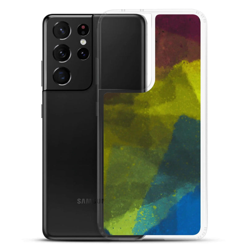 Load image into Gallery viewer, CMYK Cyan Magenta Yellow Black Industrial Watercolor Paint Brush Style Flexible Clear Samsung Case Bump Resistant Corners CREATIVETECH