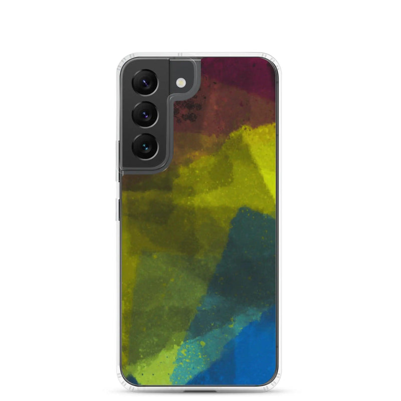 Load image into Gallery viewer, CMYK Cyan Magenta Yellow Black Industrial Watercolor Paint Brush Style Flexible Clear Samsung Case Bump Resistant Corners CREATIVETECH