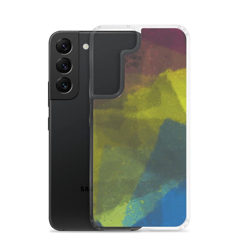 Load image into Gallery viewer, CMYK Cyan Magenta Yellow Black Industrial Watercolor Paint Brush Style Flexible Clear Samsung Case Bump Resistant Corners CREATIVETECH