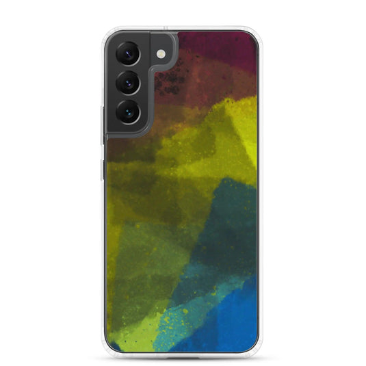 CMYK Cyan Magenta Yellow Black Industrial Watercolor Paint Brush Style Flexible Clear Samsung Case Bump Resistant Corners CREATIVETECH