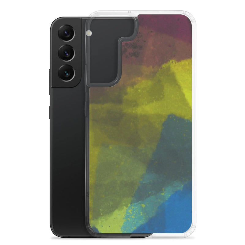 Load image into Gallery viewer, CMYK Cyan Magenta Yellow Black Industrial Watercolor Paint Brush Style Flexible Clear Samsung Case Bump Resistant Corners CREATIVETECH
