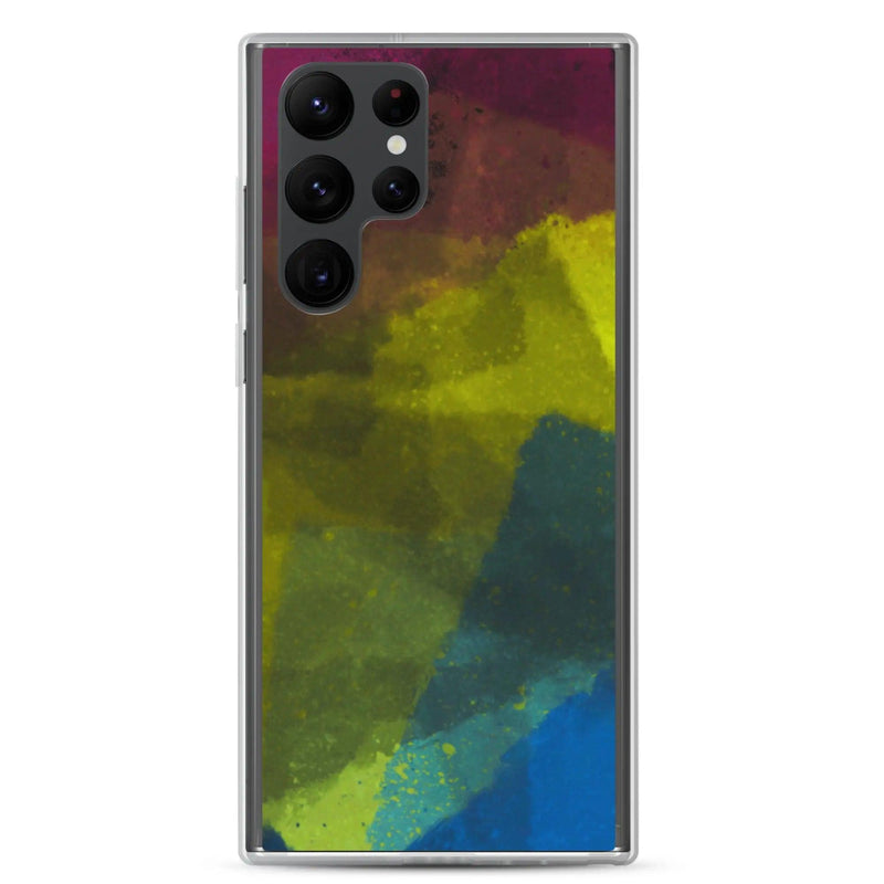 Load image into Gallery viewer, CMYK Cyan Magenta Yellow Black Industrial Watercolor Paint Brush Style Flexible Clear Samsung Case Bump Resistant Corners CREATIVETECH