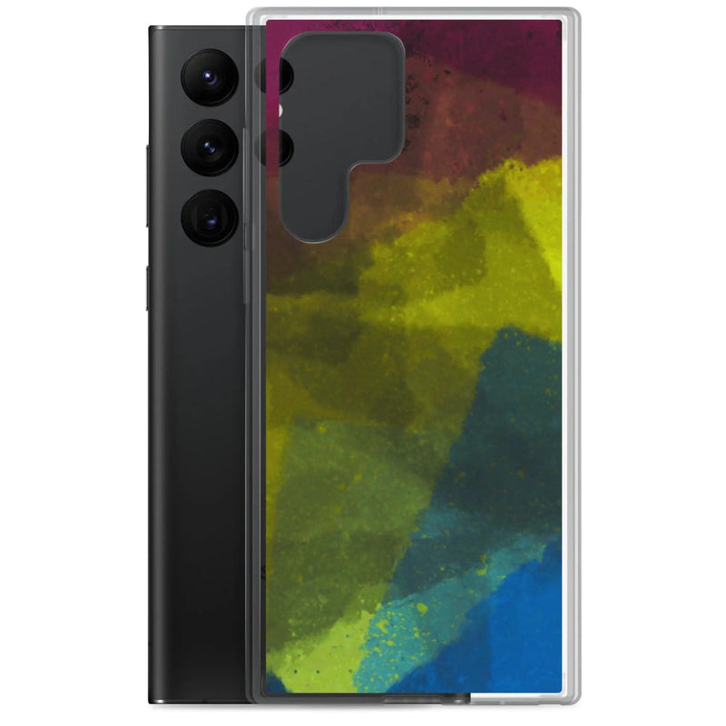 Load image into Gallery viewer, CMYK Cyan Magenta Yellow Black Industrial Watercolor Paint Brush Style Flexible Clear Samsung Case Bump Resistant Corners CREATIVETECH