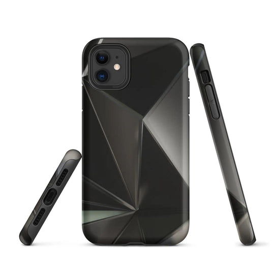 Carbon Steel Industrial Metal Polygon Double Layered Impact Resistant Tough iPhone Case 3D Wrap Matte or Glossy Finish CREATIVETECH