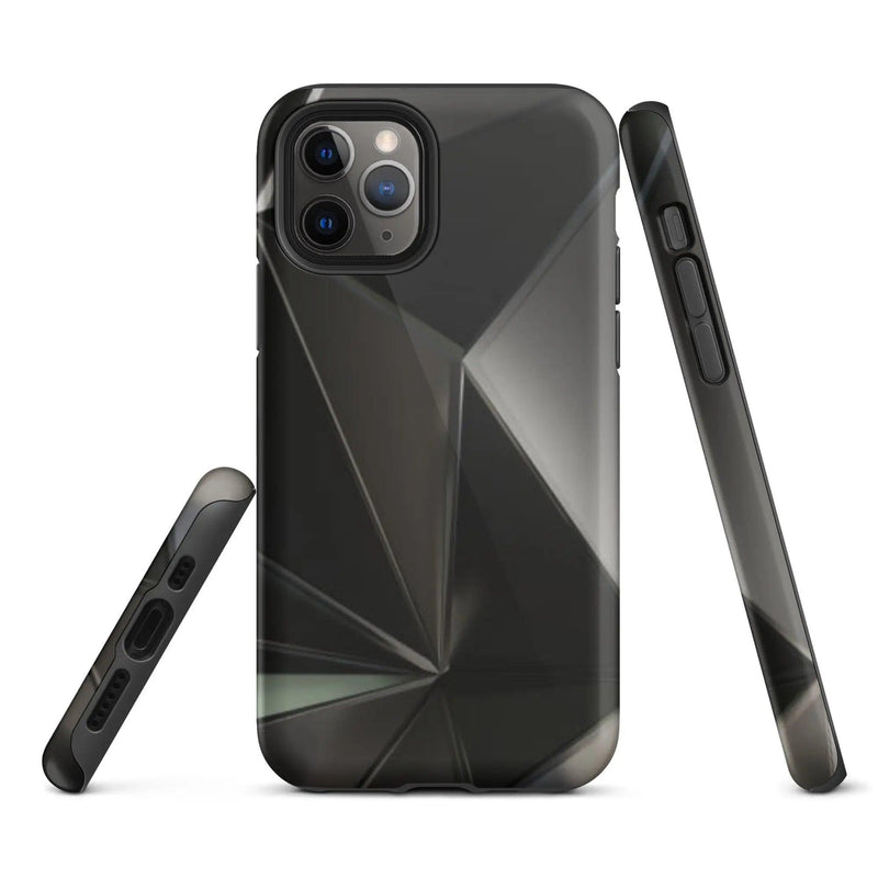 Load image into Gallery viewer, Carbon Steel Industrial Metal Polygon Double Layered Impact Resistant Tough iPhone Case 3D Wrap Matte or Glossy Finish CREATIVETECH