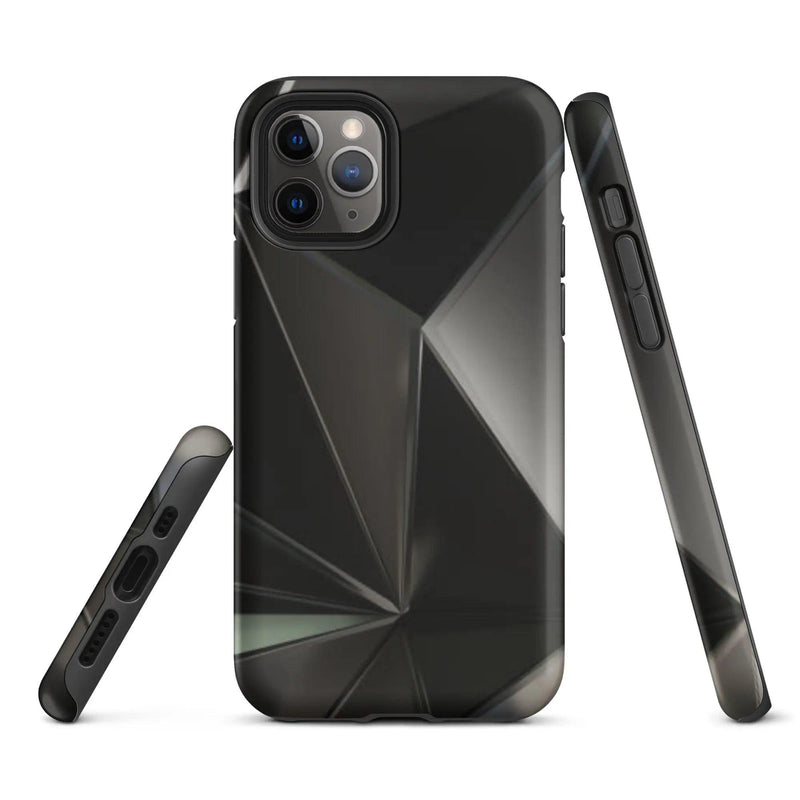 Load image into Gallery viewer, Carbon Steel Industrial Metal Polygon Double Layered Impact Resistant Tough iPhone Case 3D Wrap Matte or Glossy Finish CREATIVETECH