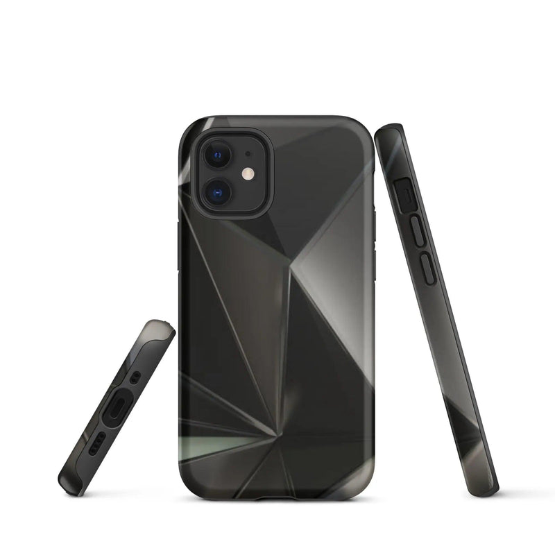 Load image into Gallery viewer, Carbon Steel Industrial Metal Polygon Double Layered Impact Resistant Tough iPhone Case 3D Wrap Matte or Glossy Finish CREATIVETECH