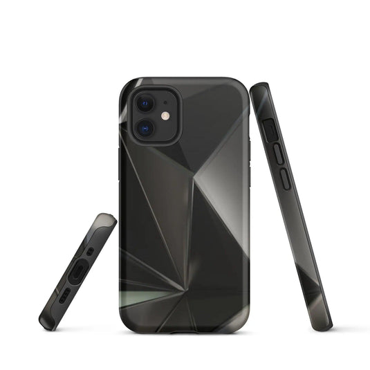 Carbon Steel Industrial Metal Polygon Double Layered Impact Resistant Tough iPhone Case 3D Wrap Matte or Glossy Finish CREATIVETECH