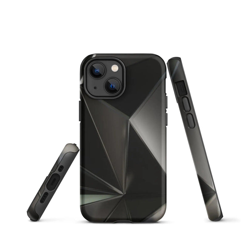 Load image into Gallery viewer, Carbon Steel Industrial Metal Polygon Double Layered Impact Resistant Tough iPhone Case 3D Wrap Matte or Glossy Finish CREATIVETECH