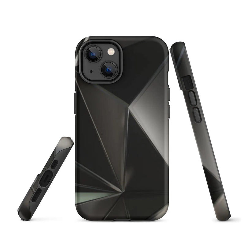 Load image into Gallery viewer, Carbon Steel Industrial Metal Polygon Double Layered Impact Resistant Tough iPhone Case 3D Wrap Matte or Glossy Finish CREATIVETECH