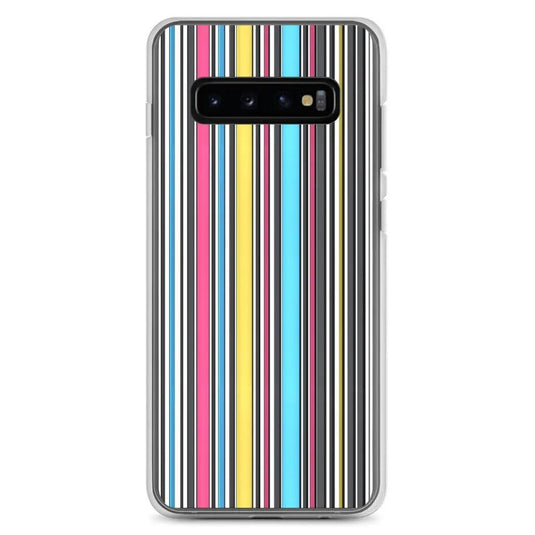 Colorful Aesthetic Rainbow Striped Flexible Clear Samsung Case Bump Resistant Corners CREATIVETECH