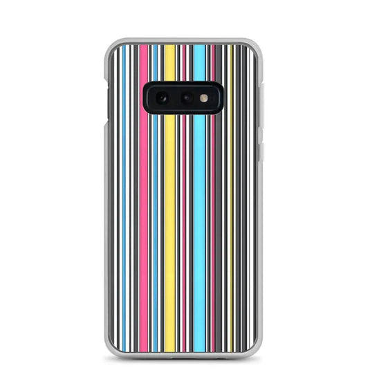 Colorful Aesthetic Rainbow Striped Flexible Clear Samsung Case Bump Resistant Corners CREATIVETECH