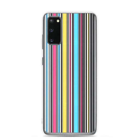 Colorful Aesthetic Rainbow Striped Flexible Clear Samsung Case Bump Resistant Corners CREATIVETECH