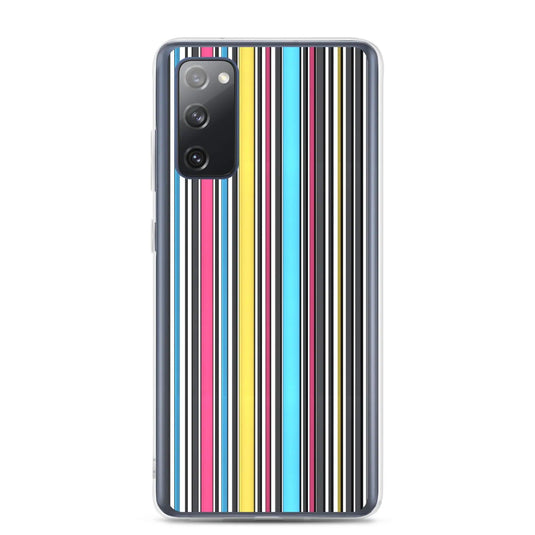Colorful Aesthetic Rainbow Striped Flexible Clear Samsung Case Bump Resistant Corners CREATIVETECH