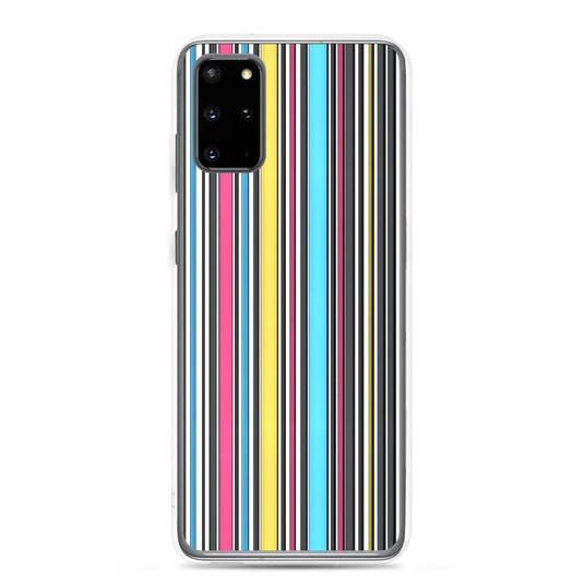 Colorful Aesthetic Rainbow Striped Flexible Clear Samsung Case Bump Resistant Corners CREATIVETECH