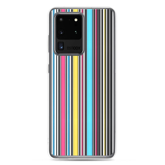 Colorful Aesthetic Rainbow Striped Flexible Clear Samsung Case Bump Resistant Corners CREATIVETECH