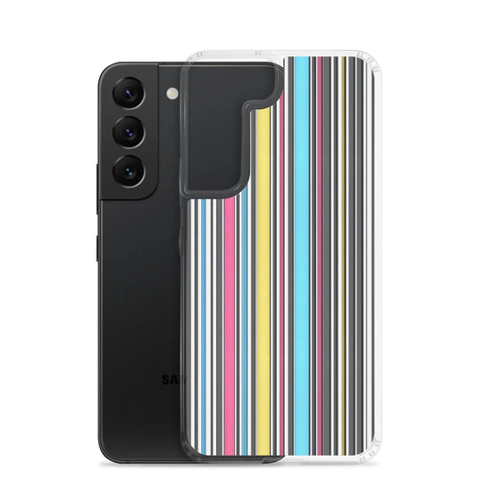 Colorful Aesthetic Rainbow Striped Flexible Clear Samsung Case Bump Resistant Corners CREATIVETECH