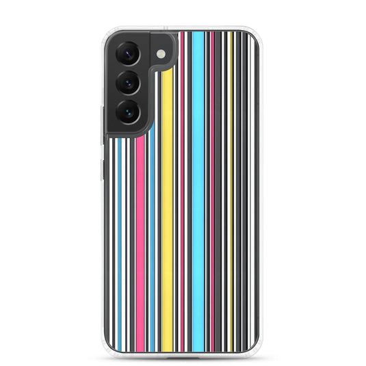 Colorful Aesthetic Rainbow Striped Flexible Clear Samsung Case Bump Resistant Corners CREATIVETECH