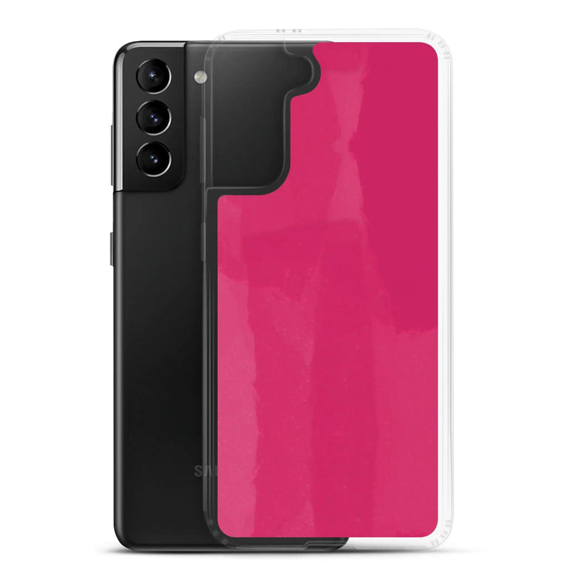 Load image into Gallery viewer, Colorful Berry Red Pink Industrial Paint Style Flexible Clear Samsung Case Bump Resistant Corners CREATIVETECH