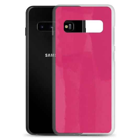 Colorful Berry Red Pink Industrial Paint Style Flexible Clear Samsung Case Bump Resistant Corners CREATIVETECH
