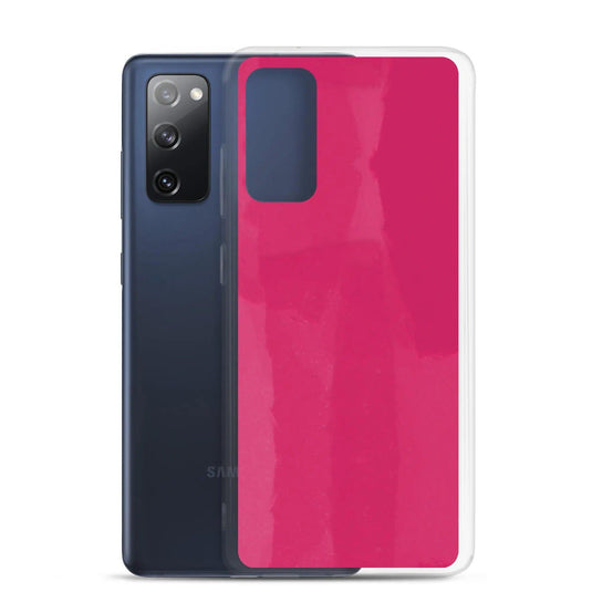 Colorful Berry Red Pink Industrial Paint Style Flexible Clear Samsung Case Bump Resistant Corners CREATIVETECH