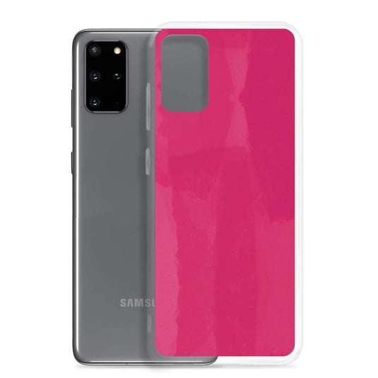 Colorful Berry Red Pink Industrial Paint Style Flexible Clear Samsung Case Bump Resistant Corners CREATIVETECH