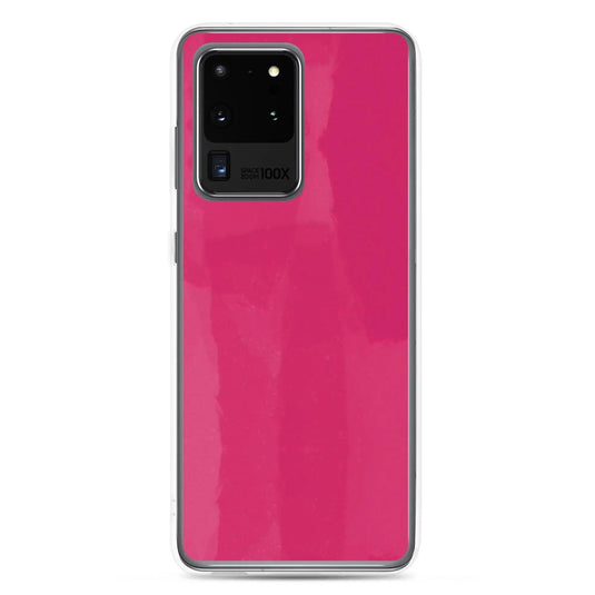 Colorful Berry Red Pink Industrial Paint Style Flexible Clear Samsung Case Bump Resistant Corners CREATIVETECH