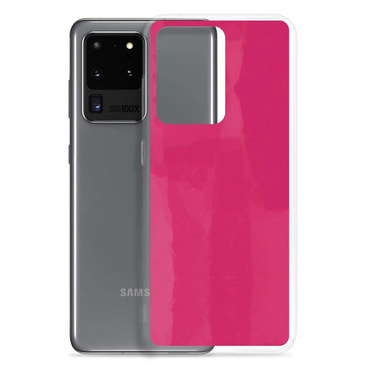 Colorful Berry Red Pink Industrial Paint Style Flexible Clear Samsung Case Bump Resistant Corners CREATIVETECH