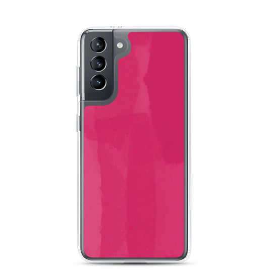 Colorful Berry Red Pink Industrial Paint Style Flexible Clear Samsung Case Bump Resistant Corners CREATIVETECH