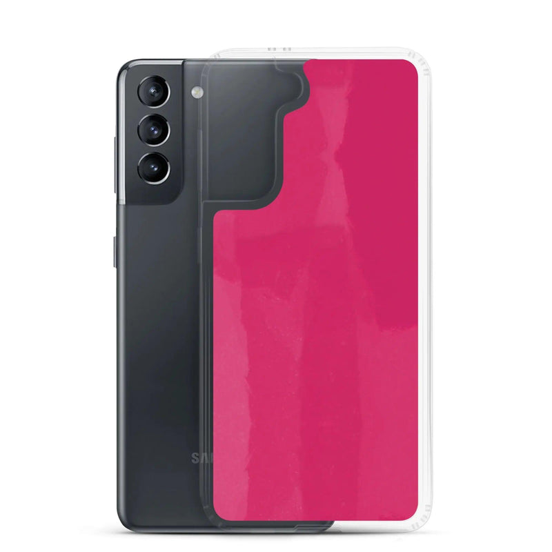Load image into Gallery viewer, Colorful Berry Red Pink Industrial Paint Style Flexible Clear Samsung Case Bump Resistant Corners CREATIVETECH