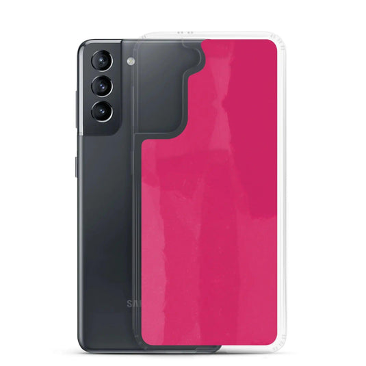 Colorful Berry Red Pink Industrial Paint Style Flexible Clear Samsung Case Bump Resistant Corners CREATIVETECH