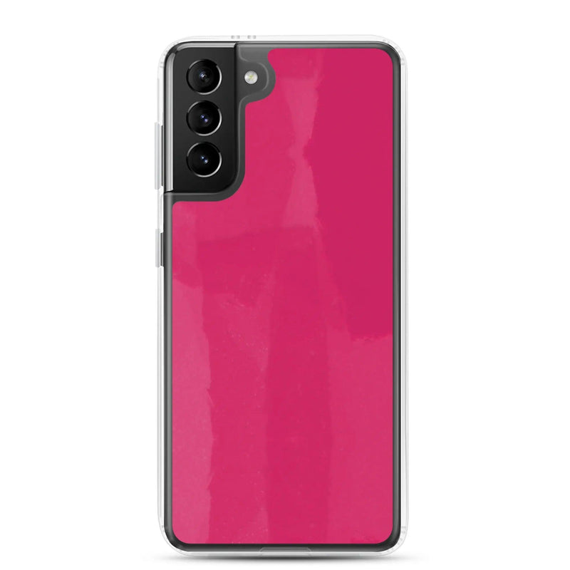 Load image into Gallery viewer, Colorful Berry Red Pink Industrial Paint Style Flexible Clear Samsung Case Bump Resistant Corners CREATIVETECH