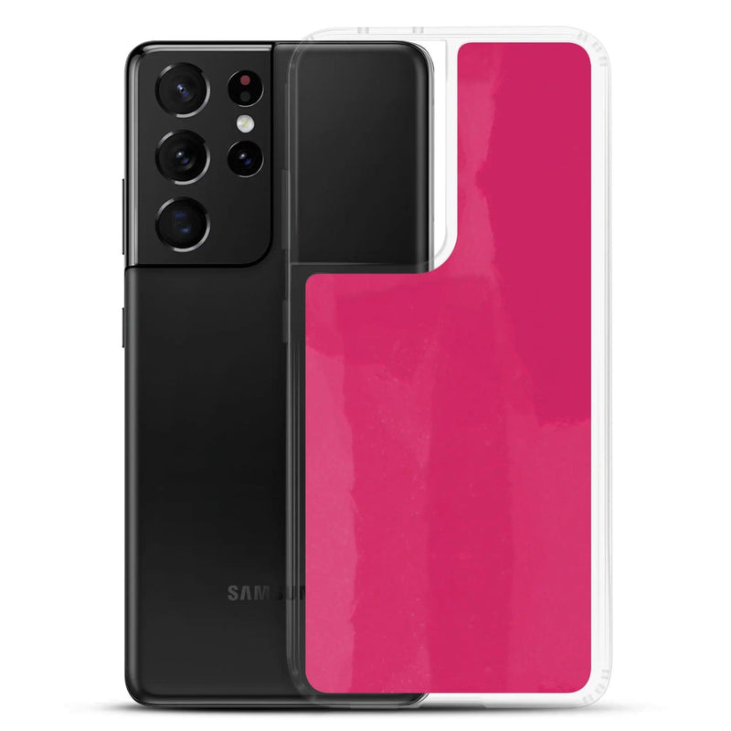 Load image into Gallery viewer, Colorful Berry Red Pink Industrial Paint Style Flexible Clear Samsung Case Bump Resistant Corners CREATIVETECH