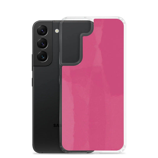 Colorful Berry Red Pink Industrial Paint Style Flexible Clear Samsung Case Bump Resistant Corners CREATIVETECH