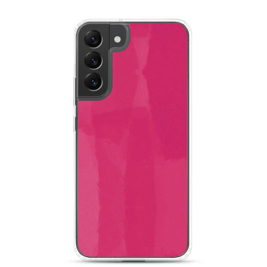 Colorful Berry Red Pink Industrial Paint Style Flexible Clear Samsung Case Bump Resistant Corners CREATIVETECH