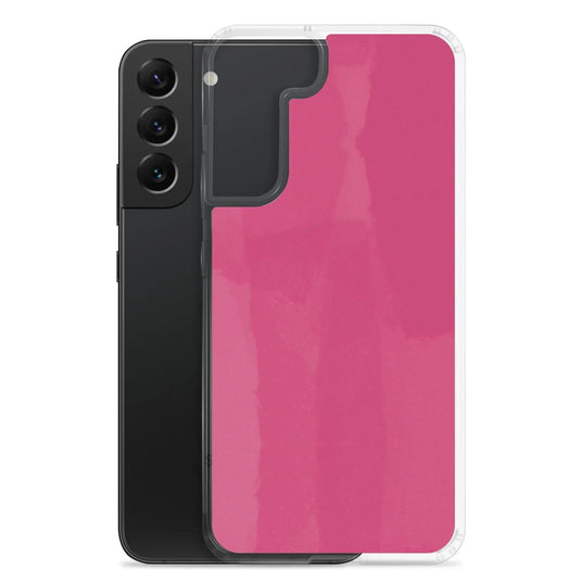 Colorful Berry Red Pink Industrial Paint Style Flexible Clear Samsung Case Bump Resistant Corners CREATIVETECH