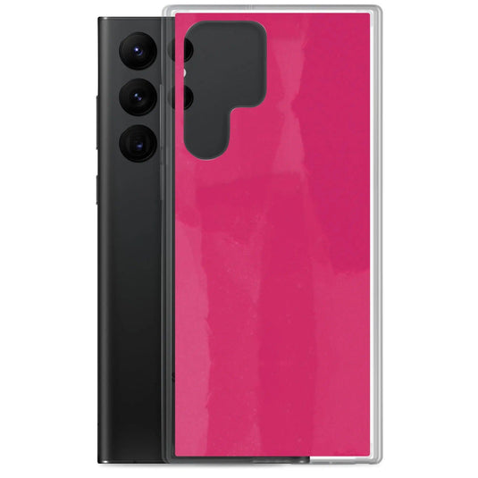 Colorful Berry Red Pink Industrial Paint Style Flexible Clear Samsung Case Bump Resistant Corners CREATIVETECH