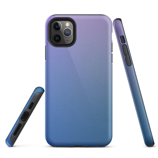Colorful Blue Violet Double Layered Impact Resistant Tough iPhone Case 3D Wrap Matte or Glossy Finish CREATIVETECH