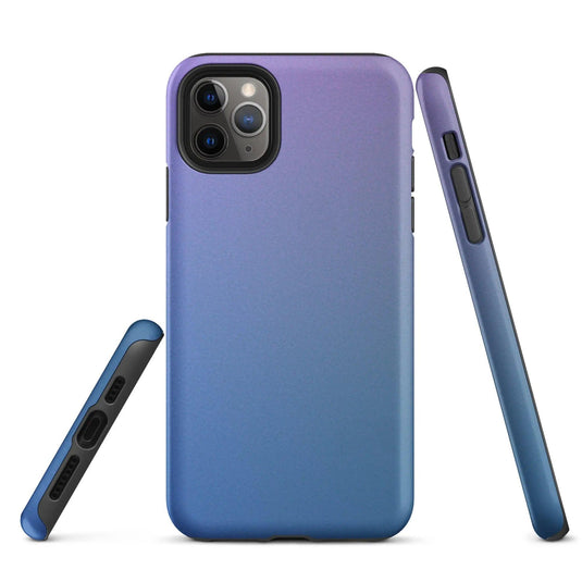 Colorful Blue Violet Double Layered Impact Resistant Tough iPhone Case 3D Wrap Matte or Glossy Finish CREATIVETECH