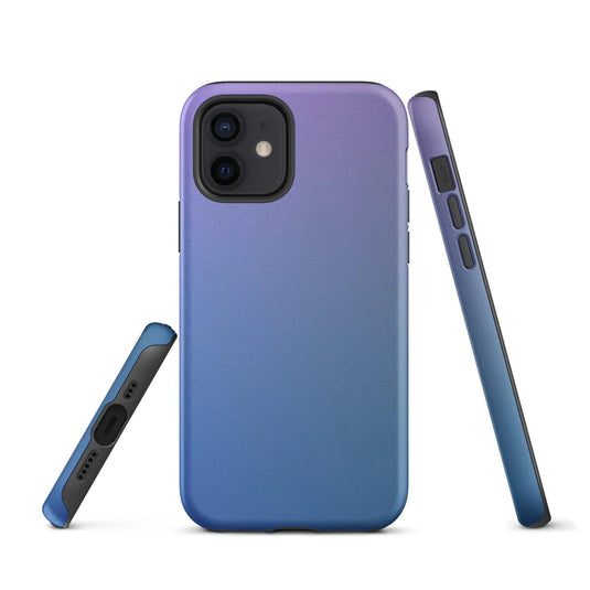Colorful Blue Violet Double Layered Impact Resistant Tough iPhone Case 3D Wrap Matte or Glossy Finish CREATIVETECH