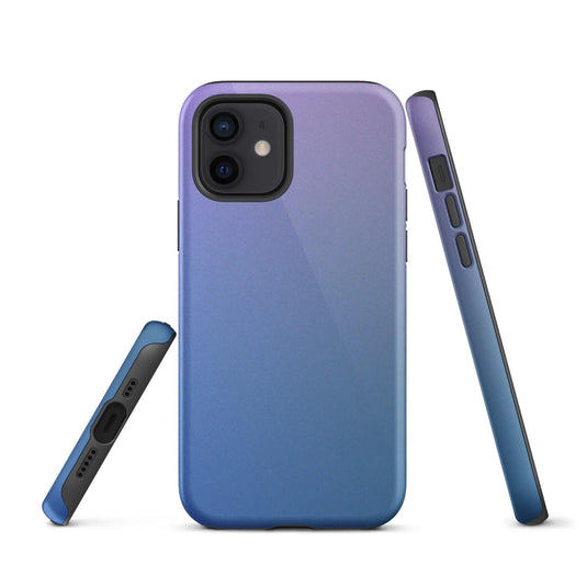 Colorful Blue Violet Double Layered Impact Resistant Tough iPhone Case 3D Wrap Matte or Glossy Finish CREATIVETECH