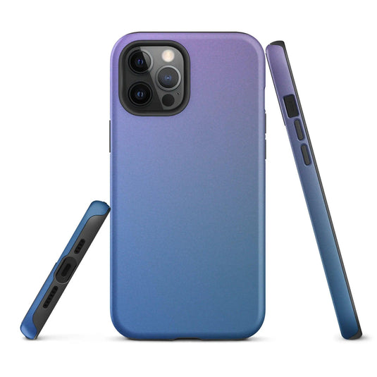 Colorful Blue Violet Double Layered Impact Resistant Tough iPhone Case 3D Wrap Matte or Glossy Finish CREATIVETECH