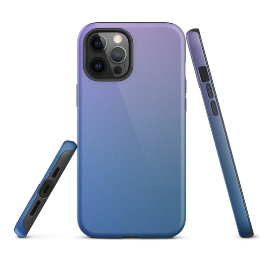 Colorful Blue Violet Double Layered Impact Resistant Tough iPhone Case 3D Wrap Matte or Glossy Finish CREATIVETECH