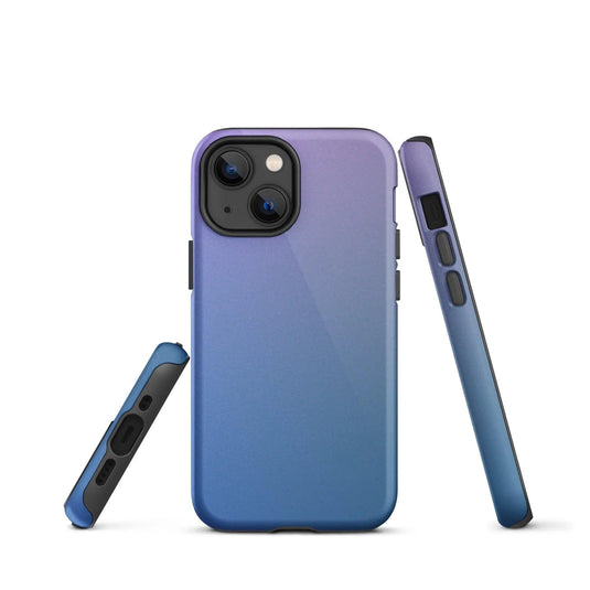 Colorful Blue Violet Double Layered Impact Resistant Tough iPhone Case 3D Wrap Matte or Glossy Finish CREATIVETECH