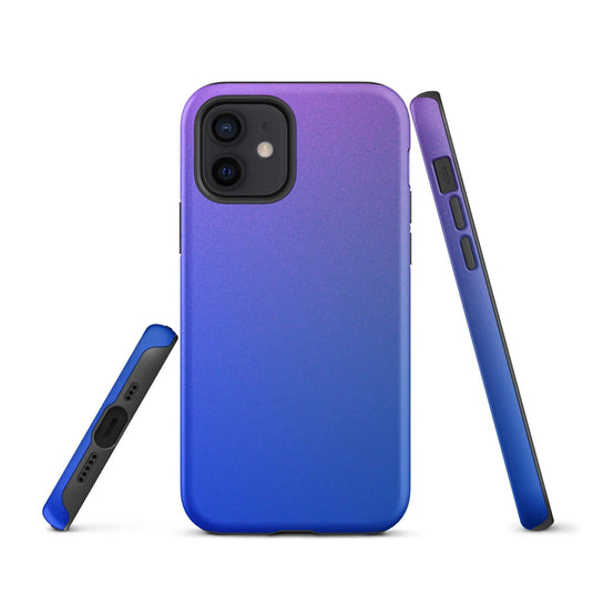 Colorful Blue Violet Double Layered Impact Resistant Tough iPhone Case 3D Wrap Matte or Glossy Finish CREATIVETECH