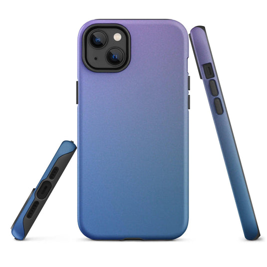 Colorful Blue Violet Double Layered Impact Resistant Tough iPhone Case 3D Wrap Matte or Glossy Finish CREATIVETECH