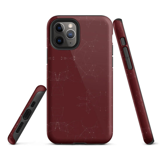 Colorful Dark Red Double Layered Impact Resistant Tough iPhone Case 3D Wrap Matte or Glossy Finish CREATIVETECH