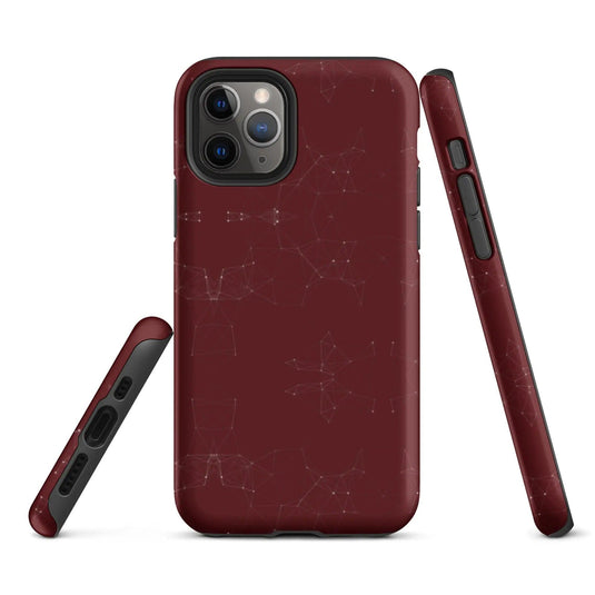 Colorful Dark Red Double Layered Impact Resistant Tough iPhone Case 3D Wrap Matte or Glossy Finish CREATIVETECH