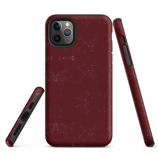 Colorful Dark Red Double Layered Impact Resistant Tough iPhone Case 3D Wrap Matte or Glossy Finish CREATIVETECH